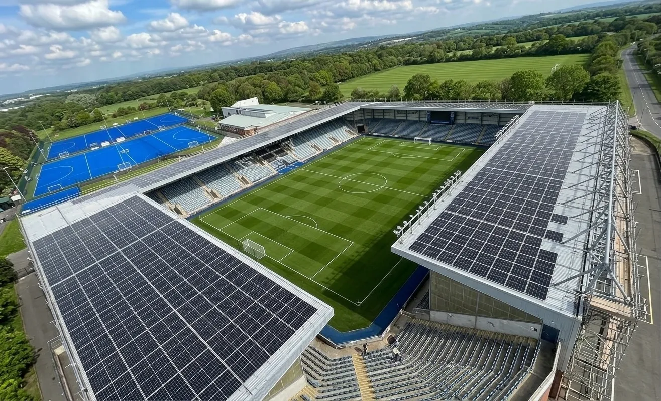 Sports and leisure venue rooftop solar installation by Mercia Electrical