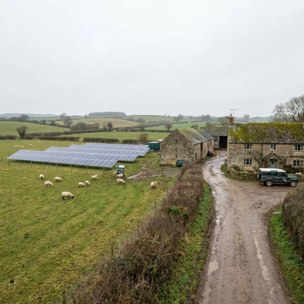Agricultural barn and farm rooftop solar installation by Mercia Electrical