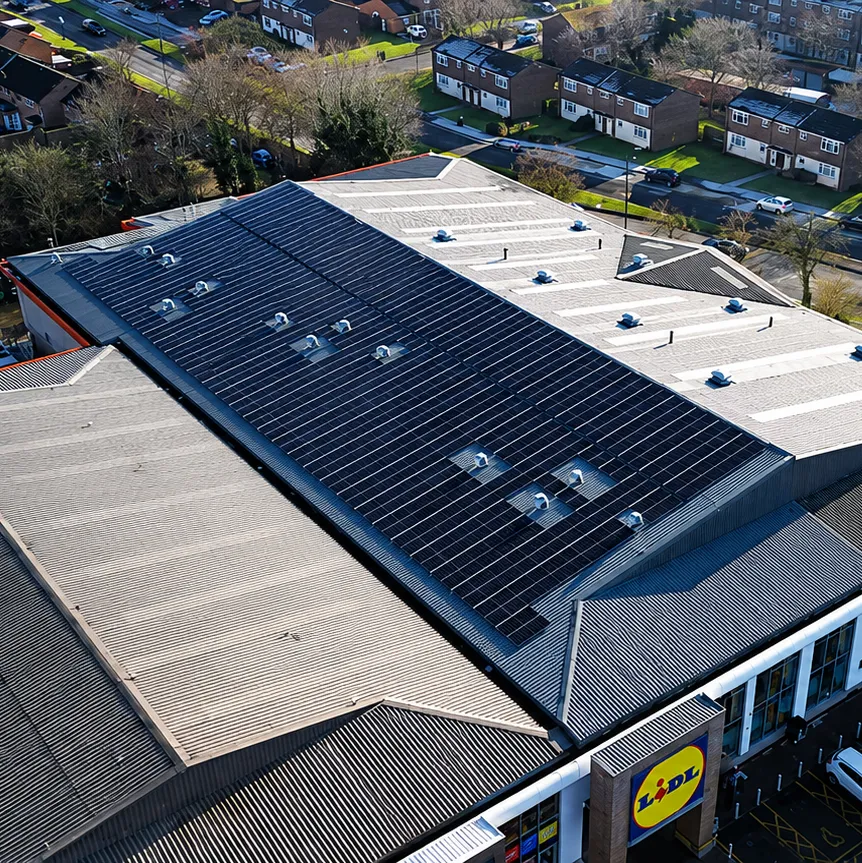 Commercial retail rooftop solar installation by Mercia Electrical