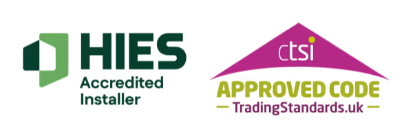 HIES Accredited Installer and CTSI Approved Code logo